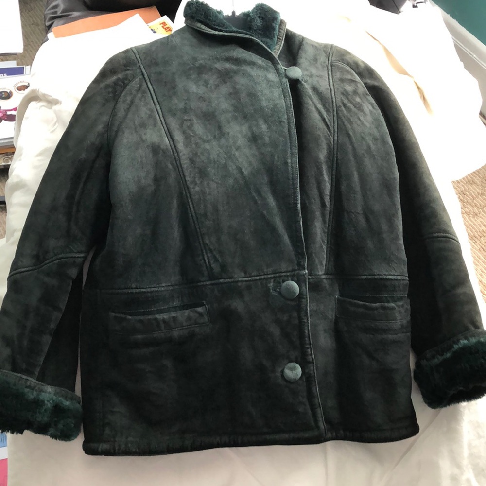 Hunter Green Leather coat